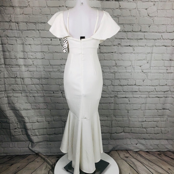 NWT Off White Harper & Me Hi Low Mermaid Peep Sldr - Picture 4 of 13